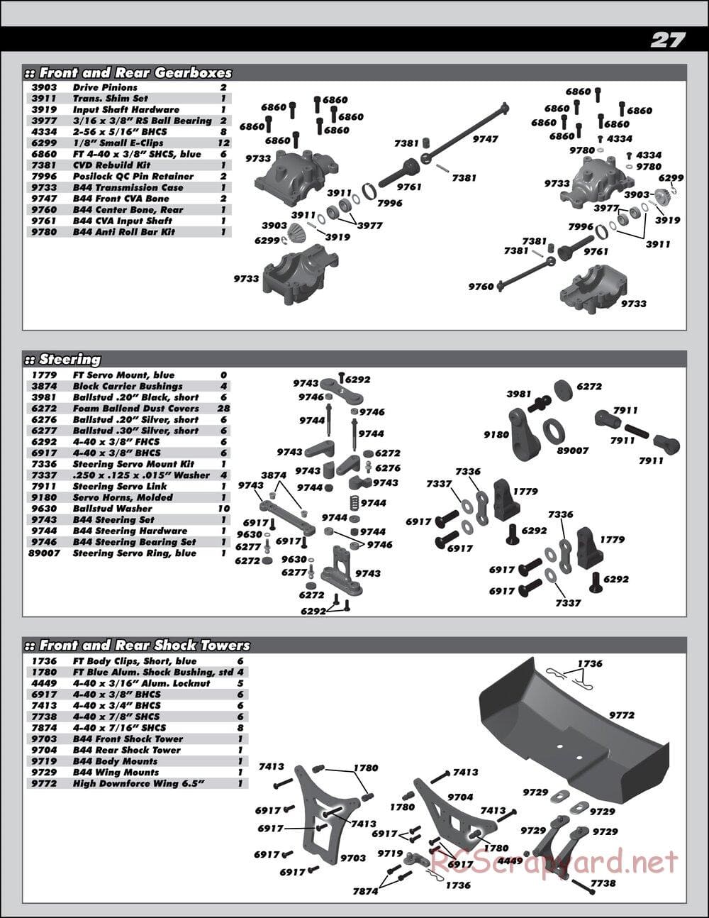 Team Associated - B44.1 Factory Team - Manual - Page 27