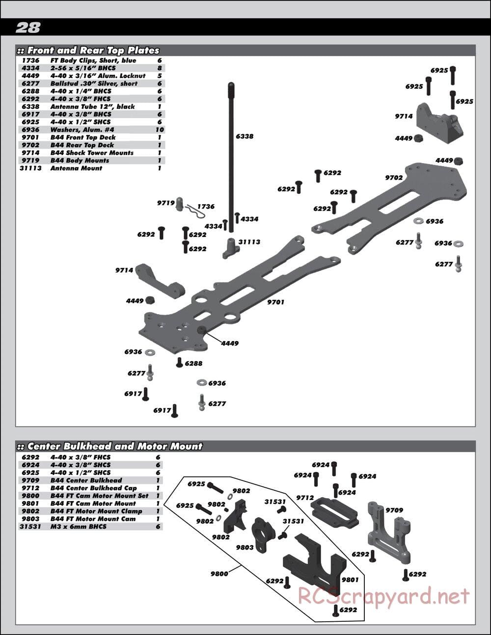 Team Associated - B44.1 Factory Team - Manual - Page 28