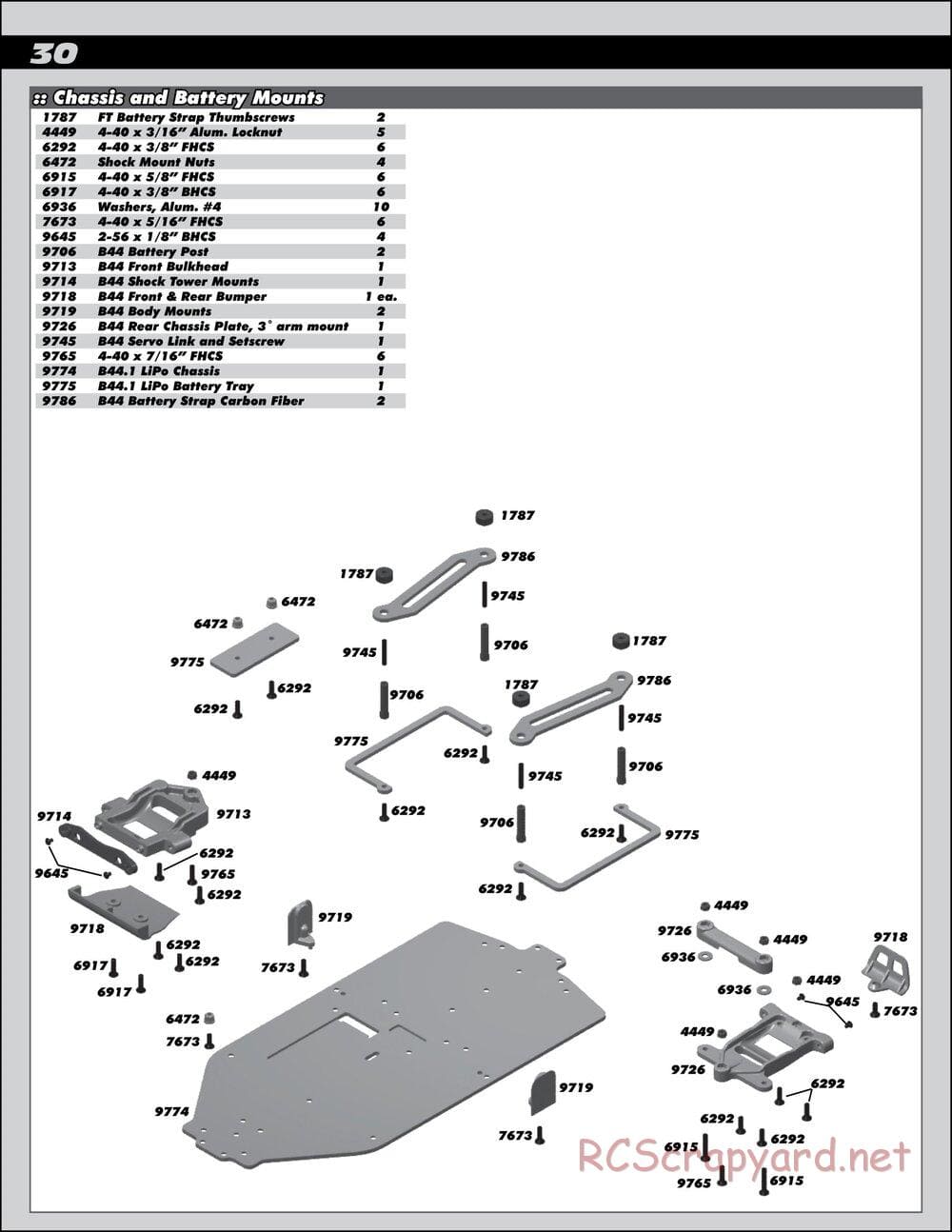 Team Associated - B44.1 Factory Team - Manual - Page 30