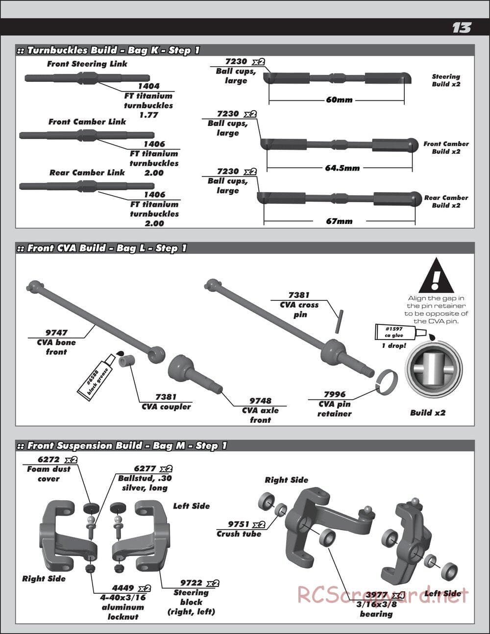 Team Associated - B44.2 Factory Team - Manual - Page 13