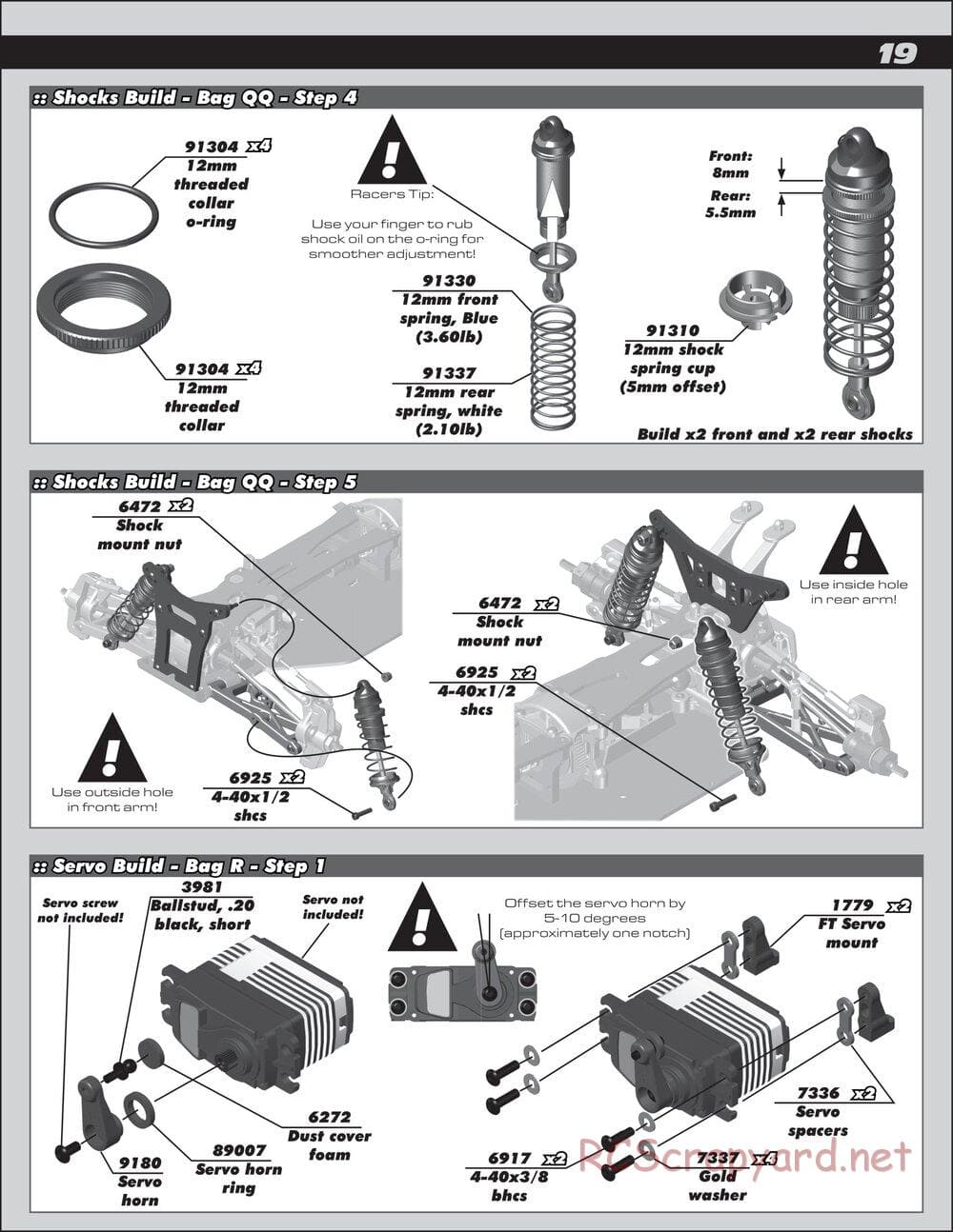 Team Associated - B44.2 Factory Team - Manual - Page 19