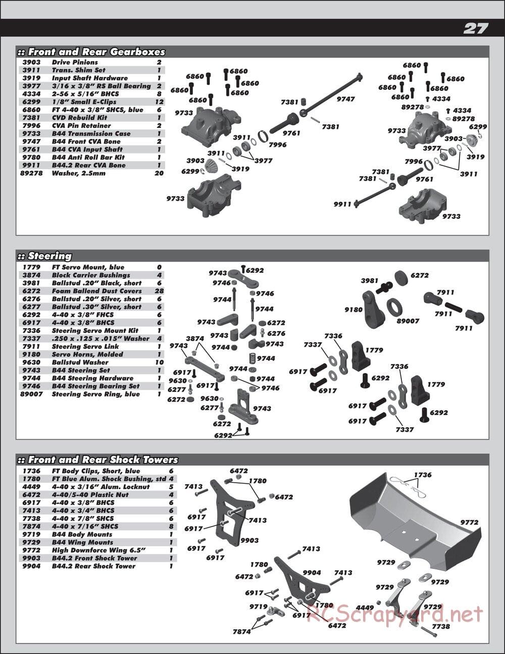 Team Associated - B44.2 Factory Team - Manual - Page 27