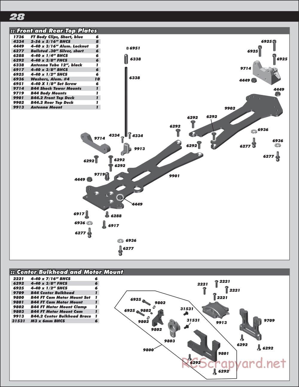 Team Associated - B44.2 Factory Team - Manual - Page 28