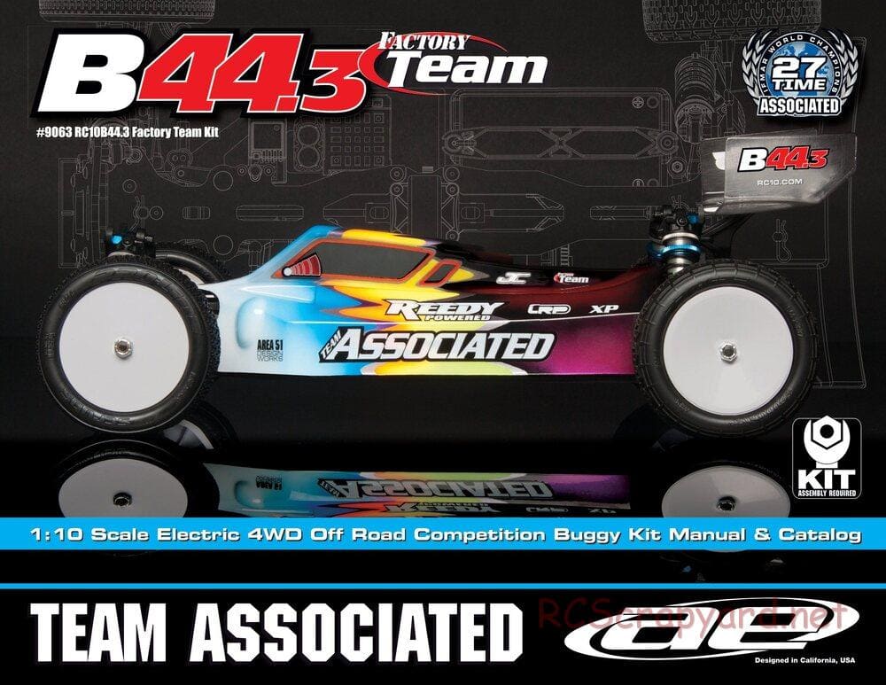 Team Associated - B44.3 Factory Team - Manual - Page 1