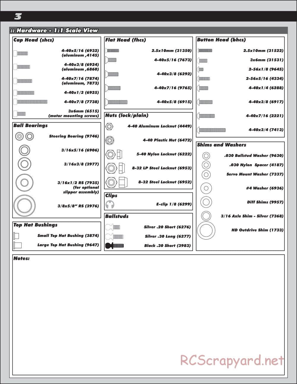 Team Associated - B44.3 Factory Team - Manual - Page 3