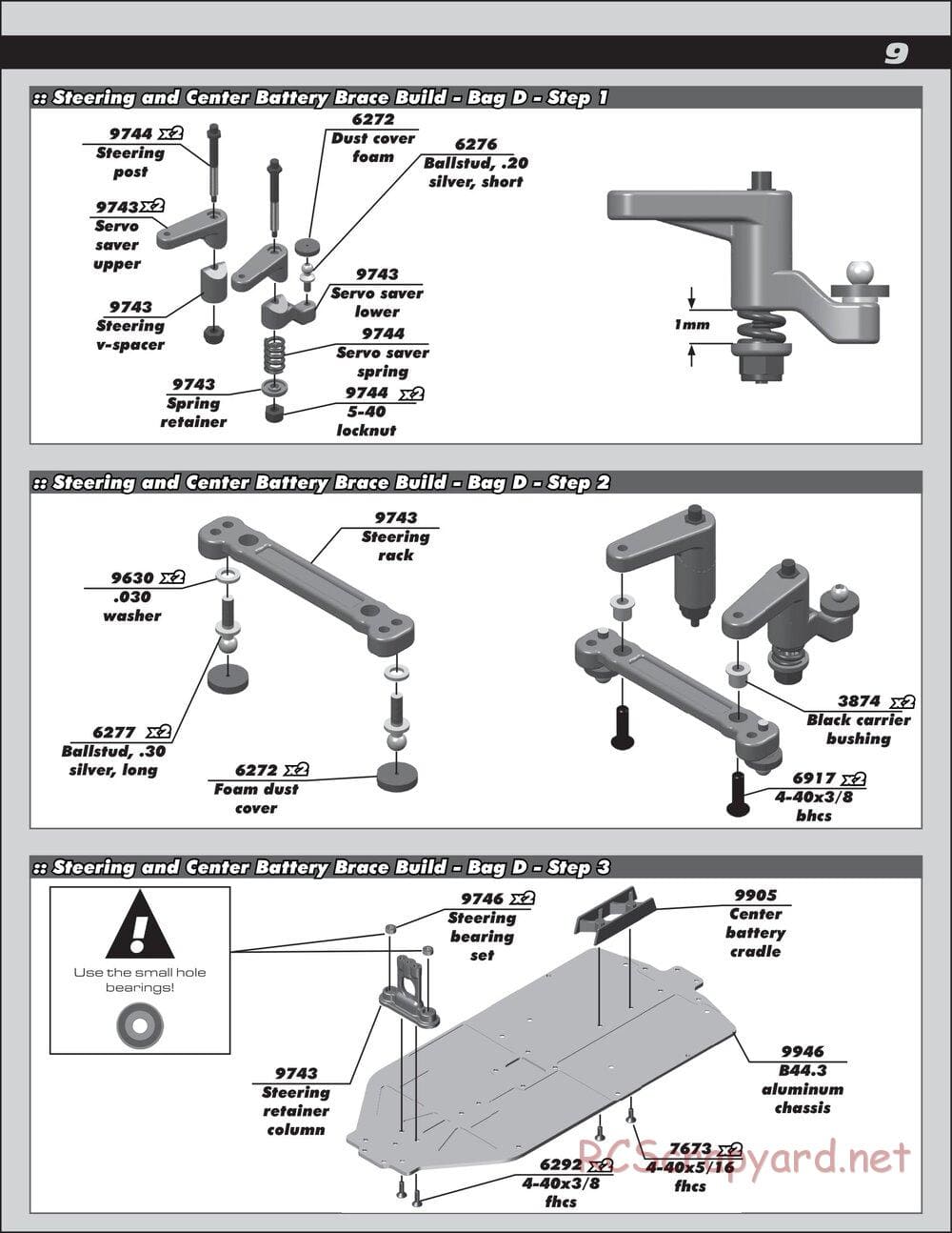 Team Associated - B44.3 Factory Team - Manual - Page 9