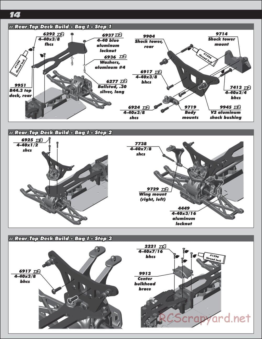 Team Associated - B44.3 Factory Team - Manual - Page 14