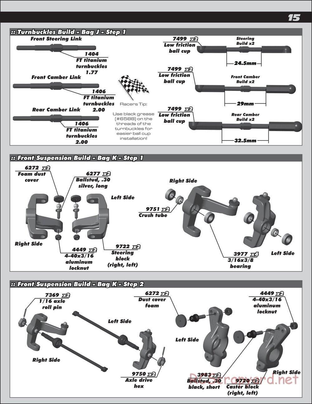 Team Associated - B44.3 Factory Team - Manual - Page 15