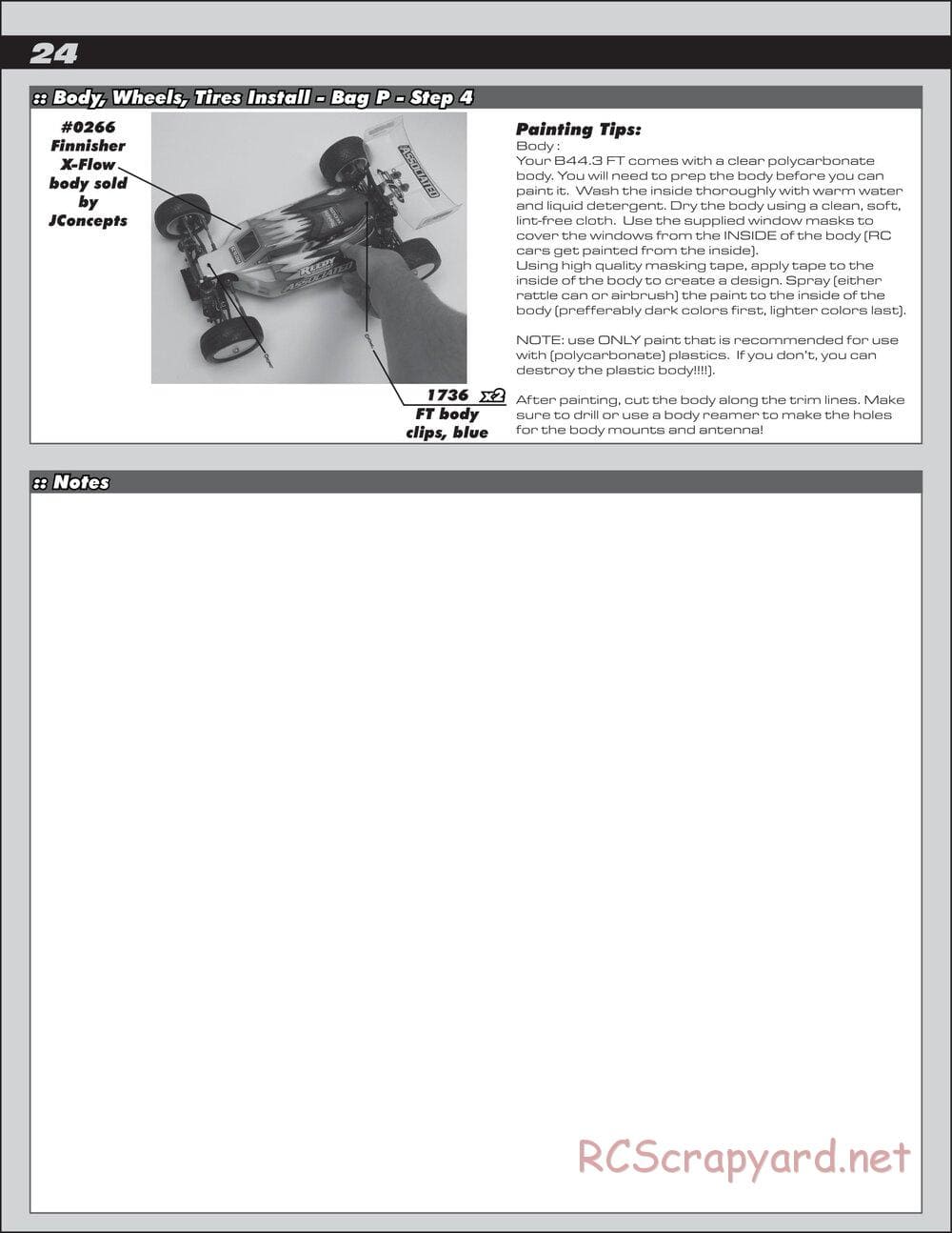 Team Associated - B44.3 Factory Team - Manual - Page 24