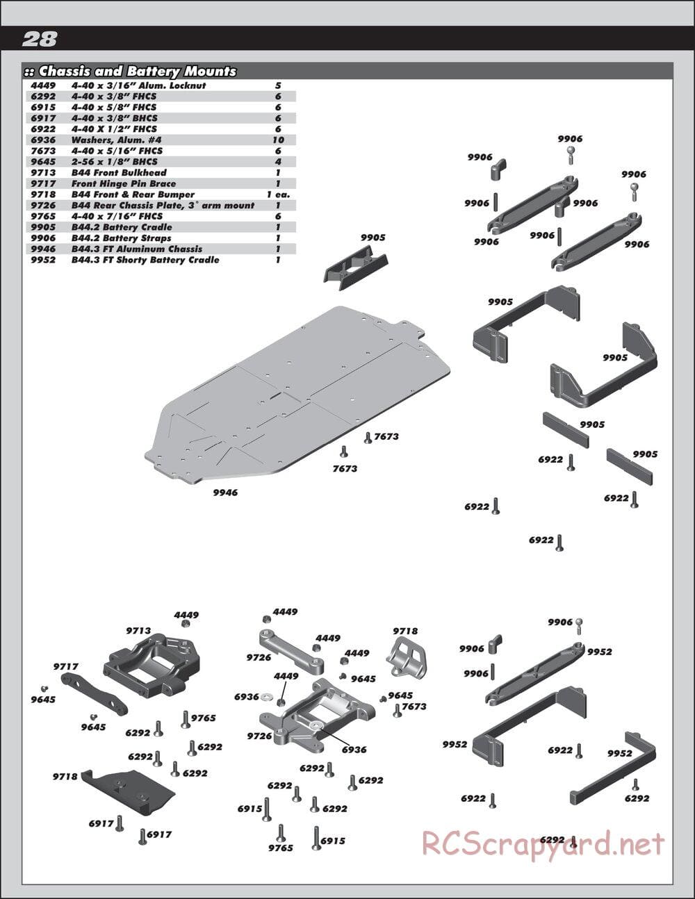 Team Associated - B44.3 Factory Team - Manual - Page 28