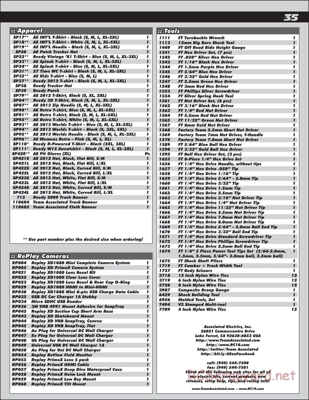 Team Associated - B44.3 Factory Team - Manual - Page 35