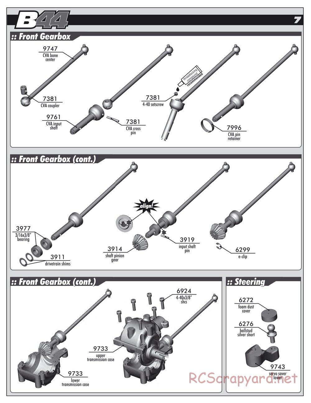 Team Associated - B44 Factory Team - Manual - Page 7