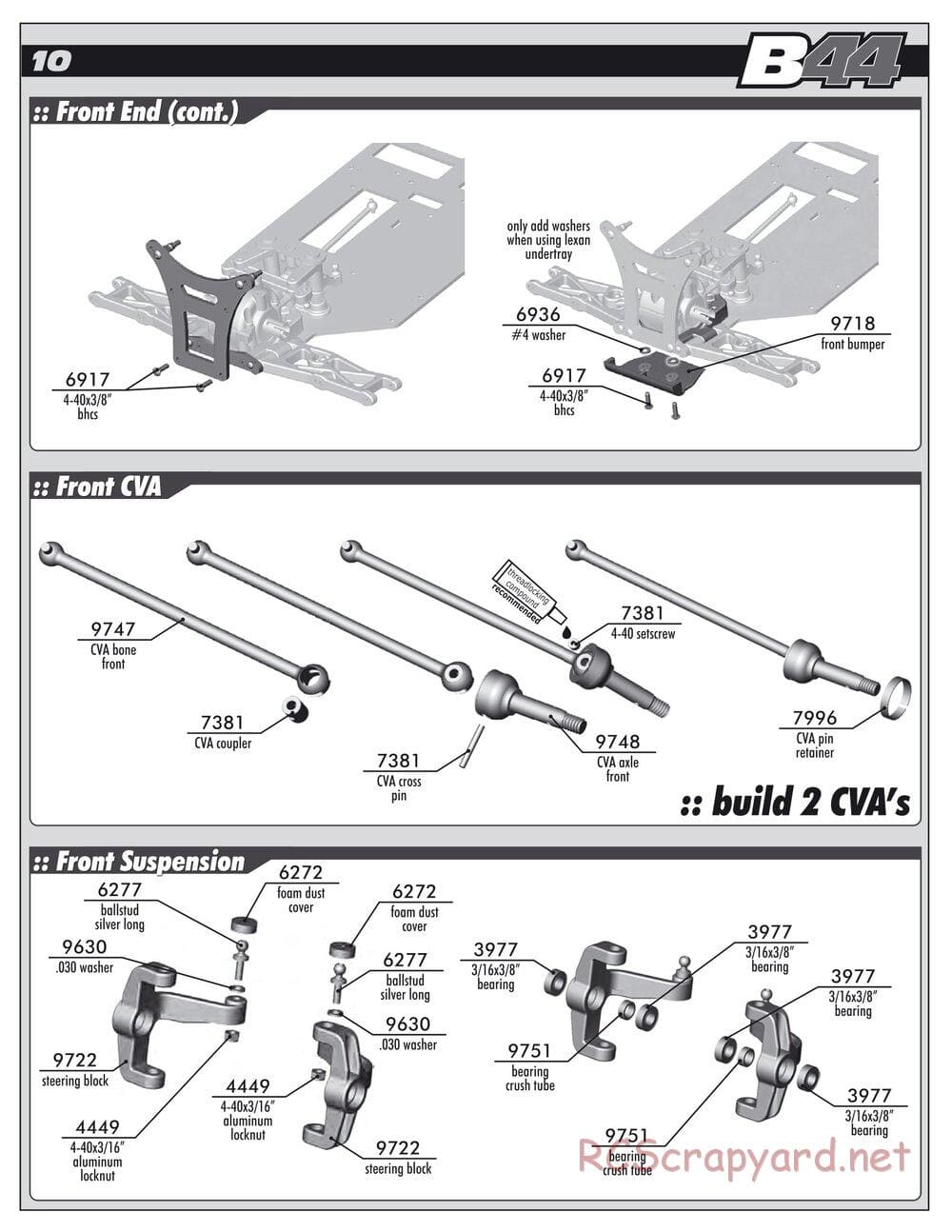 Team Associated - B44 Factory Team - Manual - Page 10