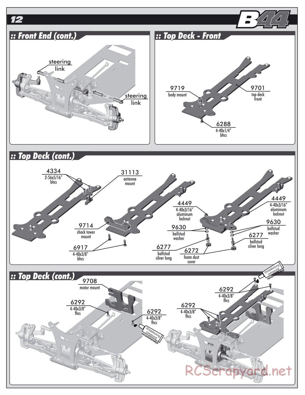 Team Associated - B44 Factory Team - Manual - Page 12