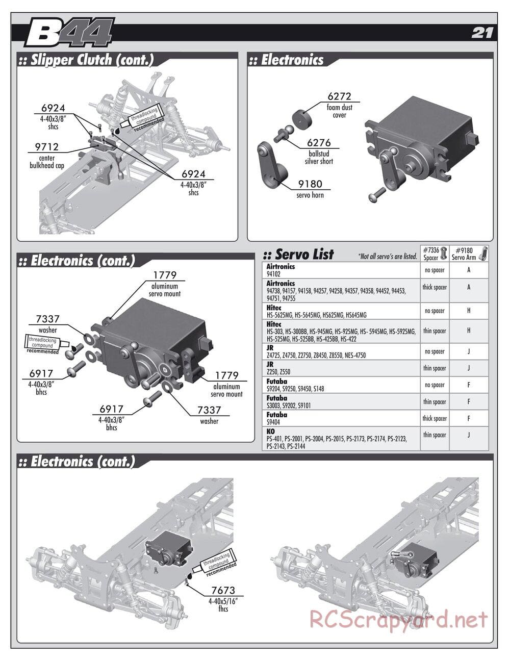 Team Associated - B44 Factory Team - Manual - Page 20