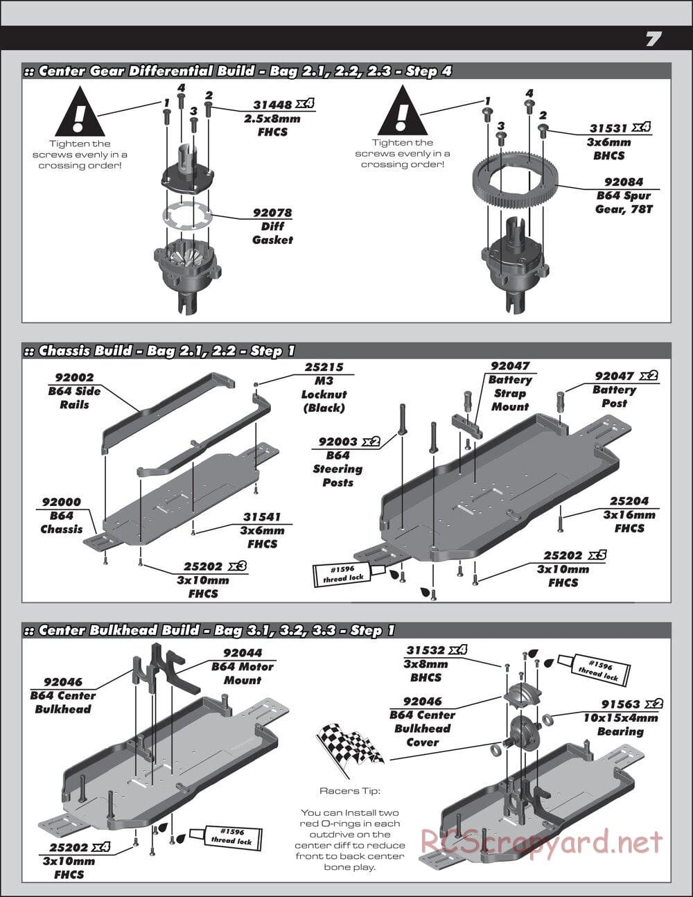 Team Associated - RC10 B64 Club Racer - Manual - Page 7