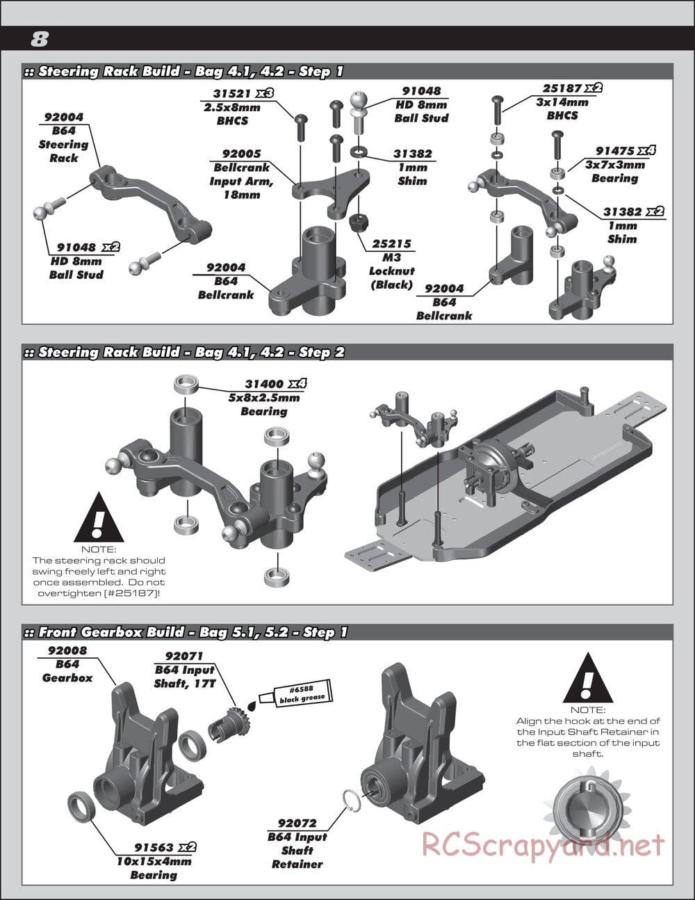 Team Associated - RC10 B64 Club Racer - Manual - Page 8