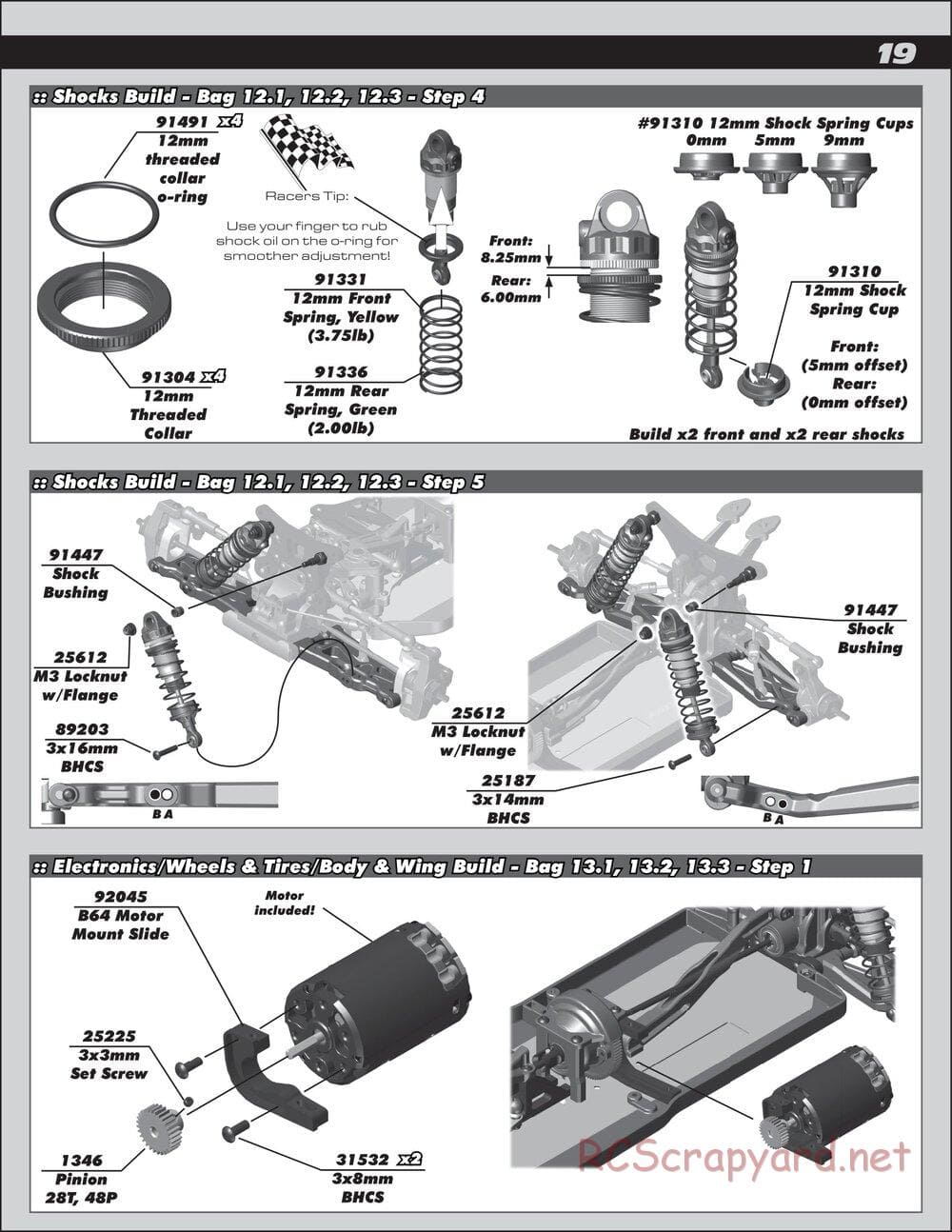 Team Associated - RC10 B64 Club Racer - Manual - Page 19