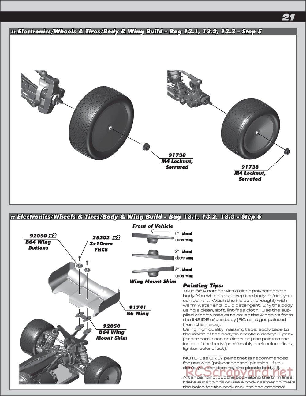 Team Associated - RC10 B64 Club Racer - Manual - Page 21