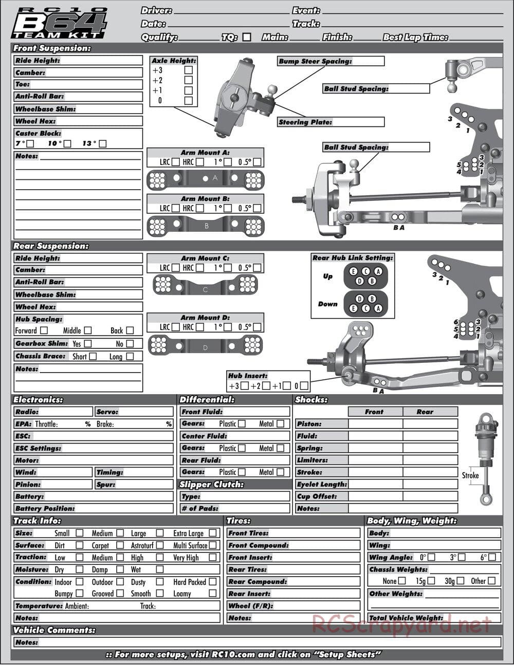 Team Associated - RC10 B64 Club Racer - Manual - Page 33