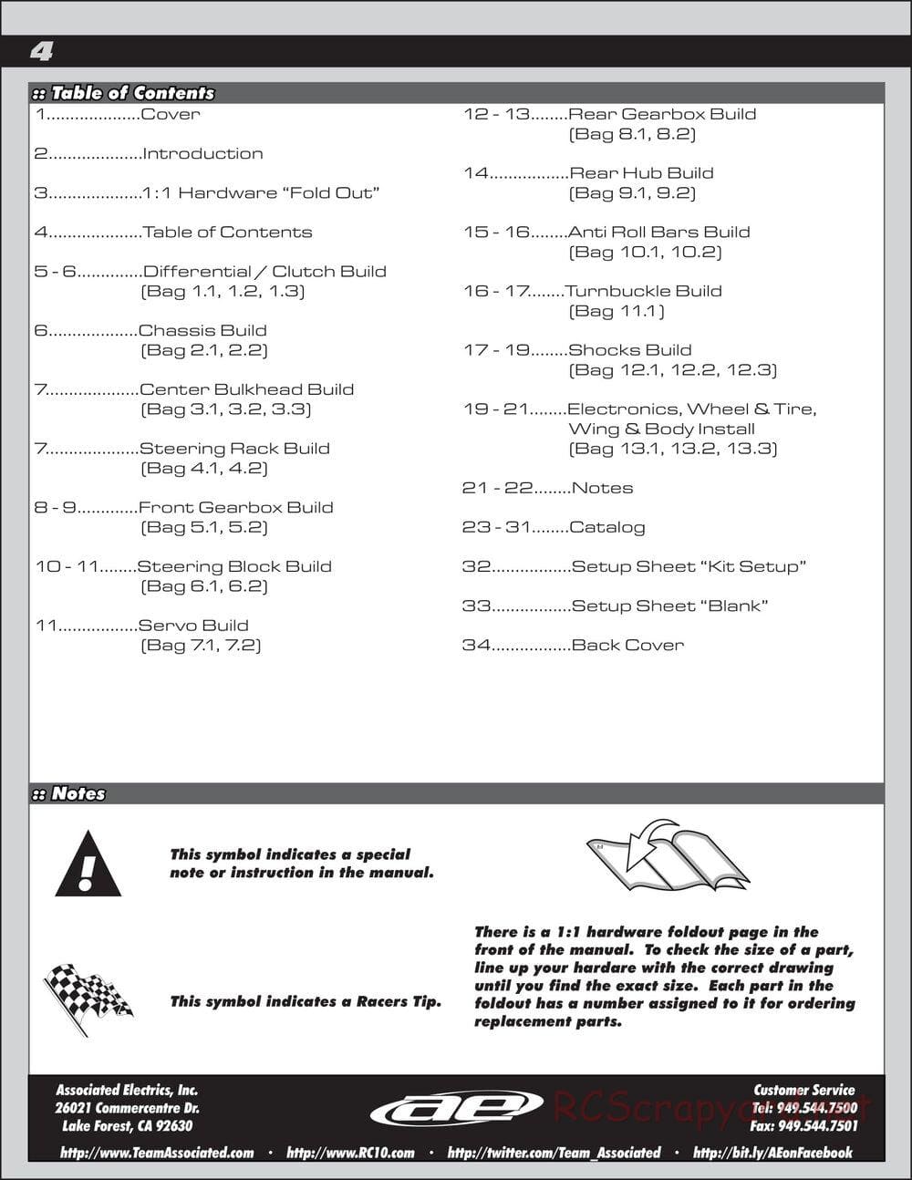 Team Associated - B64 Team - Manual - Page 4
