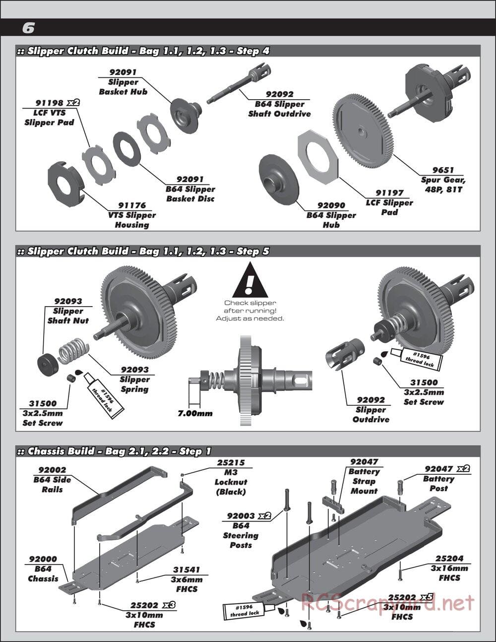 Team Associated - B64 Team - Manual - Page 6