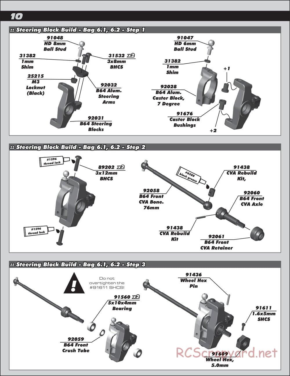 Team Associated - B64 Team - Manual - Page 10