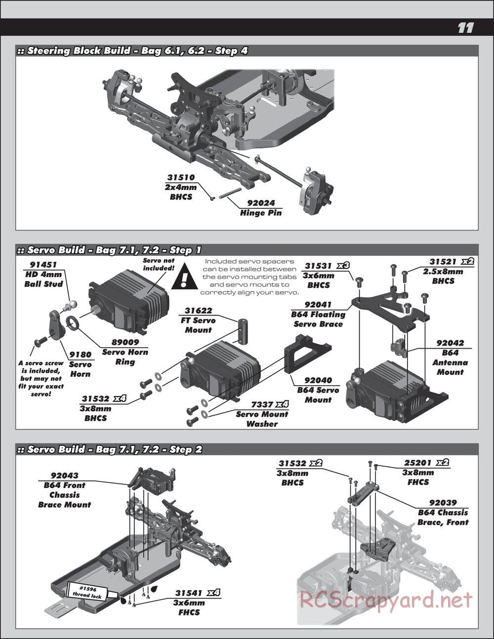 Team Associated - B64 Team - Manual - Page 11