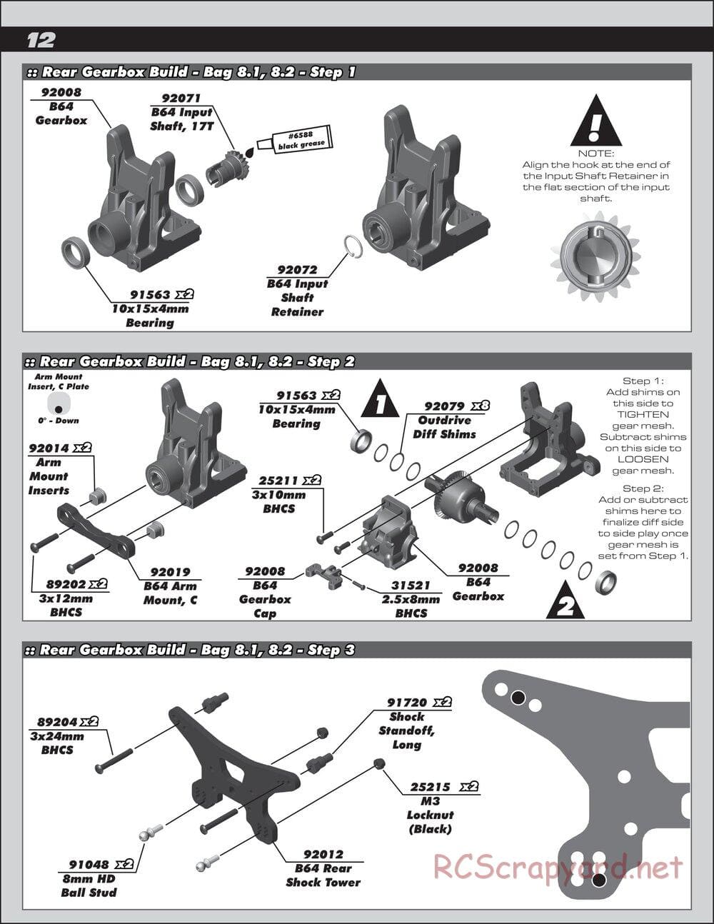 Team Associated - B64 Team - Manual - Page 12