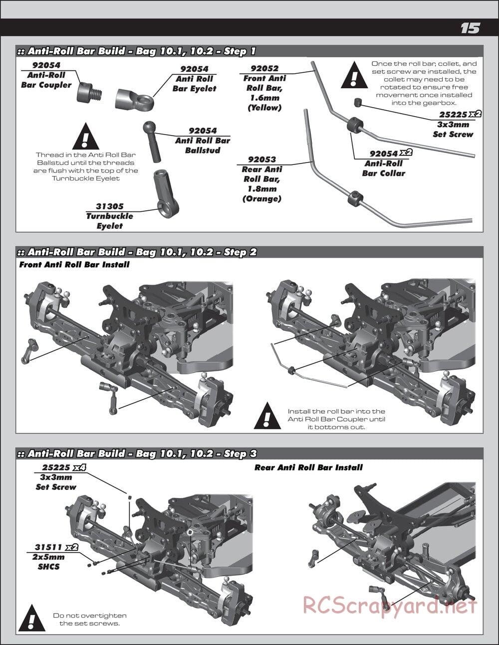 Team Associated - B64 Team - Manual - Page 15