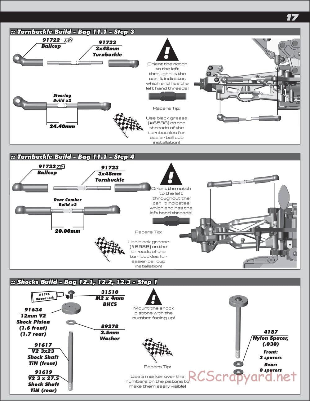 Team Associated - B64 Team - Manual - Page 17