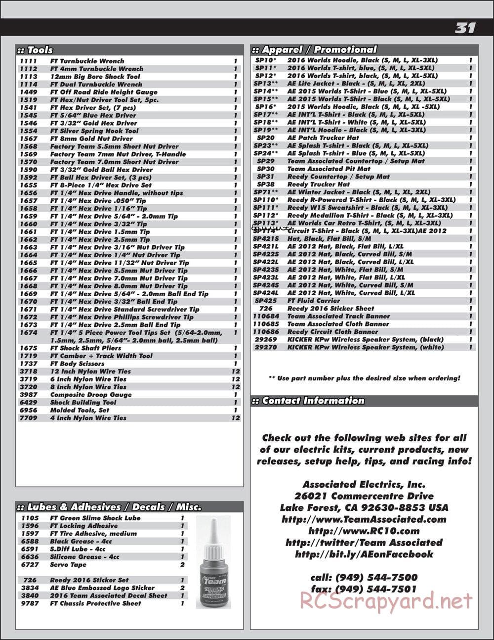 Team Associated - B64 Team - Manual - Page 31