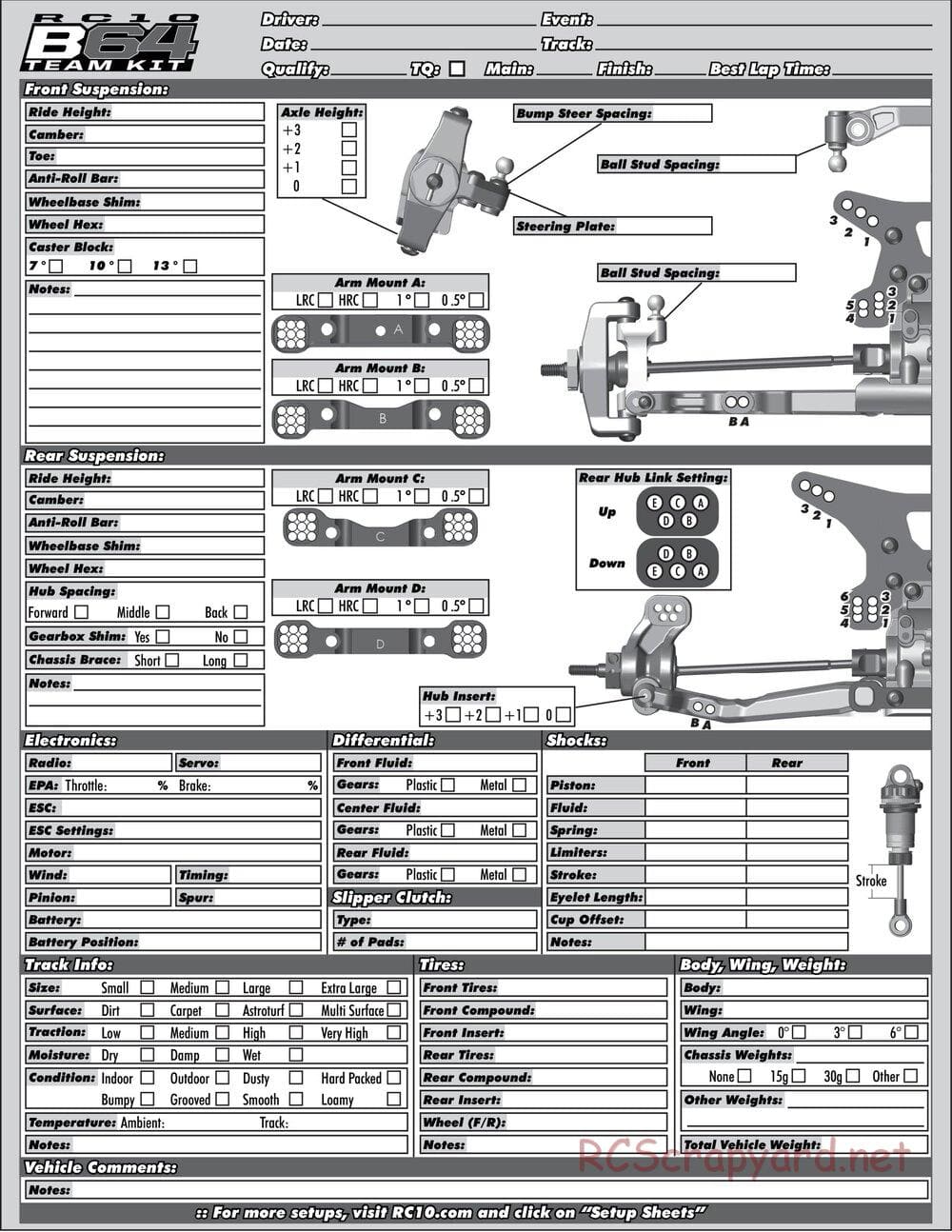 Team Associated - B64 Team - Manual - Page 33