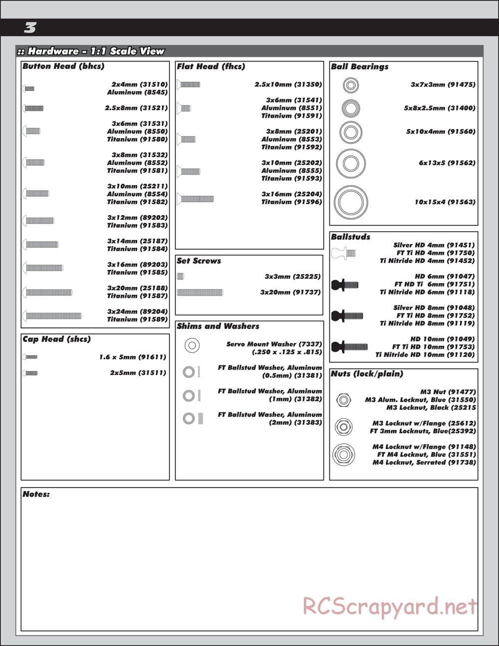 Team Associated - RC10 B64D Team - Manual - Page 3