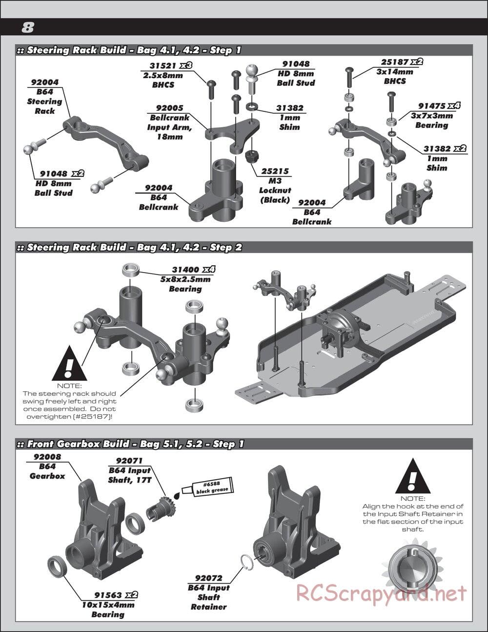 Team Associated - RC10 B64D Team - Manual - Page 8