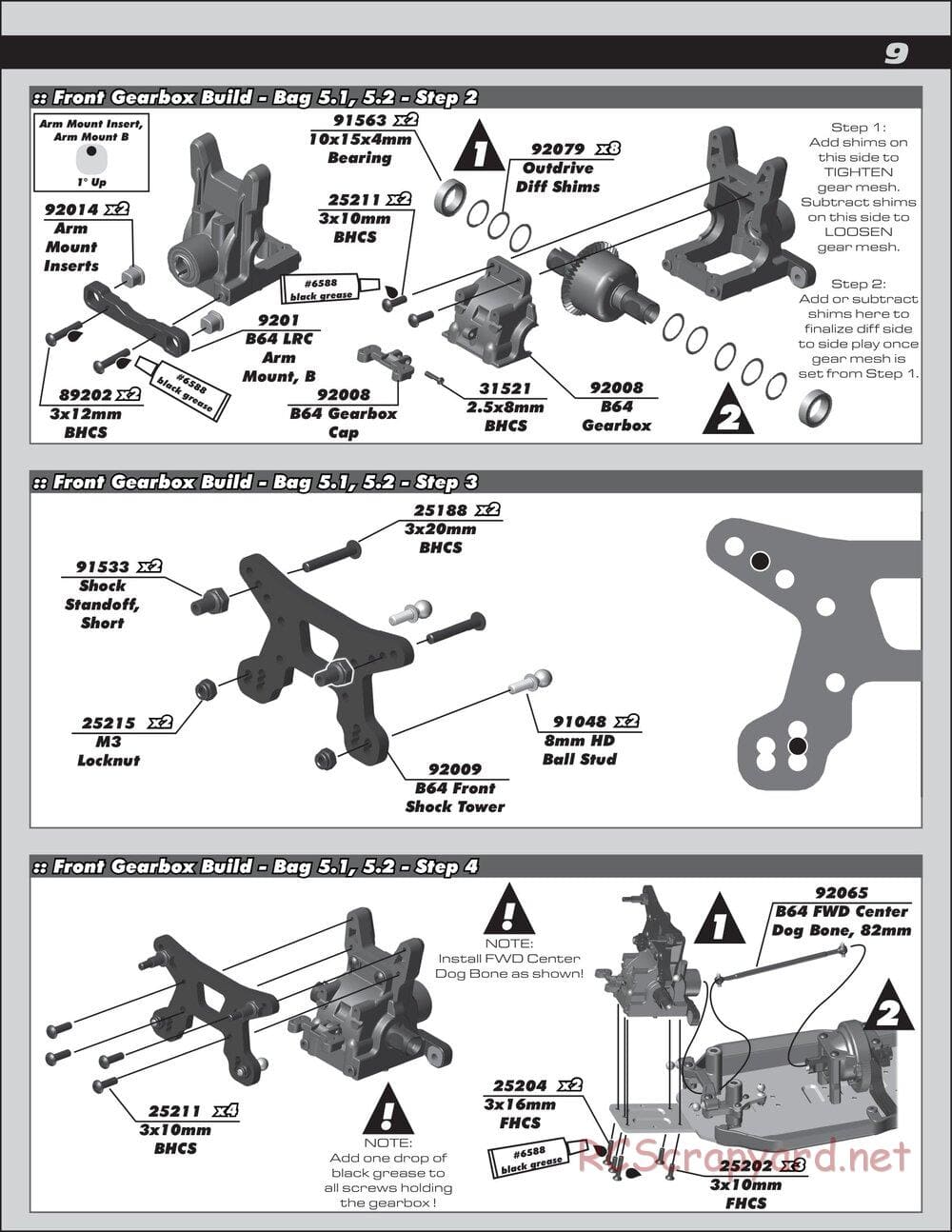 Team Associated - RC10 B64D Team - Manual - Page 9