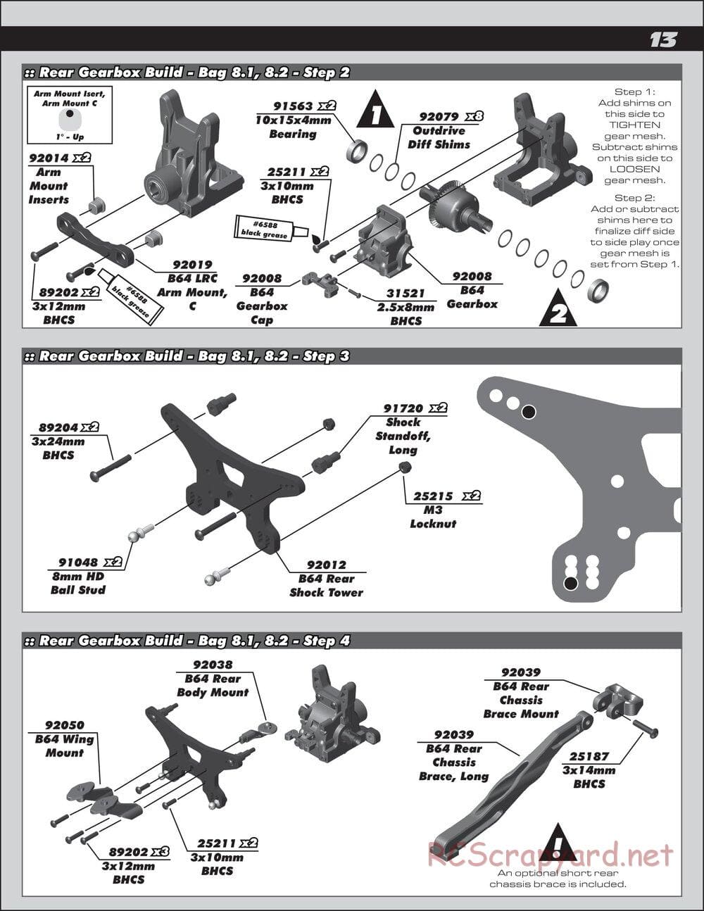 Team Associated - RC10 B64D Team - Manual - Page 13