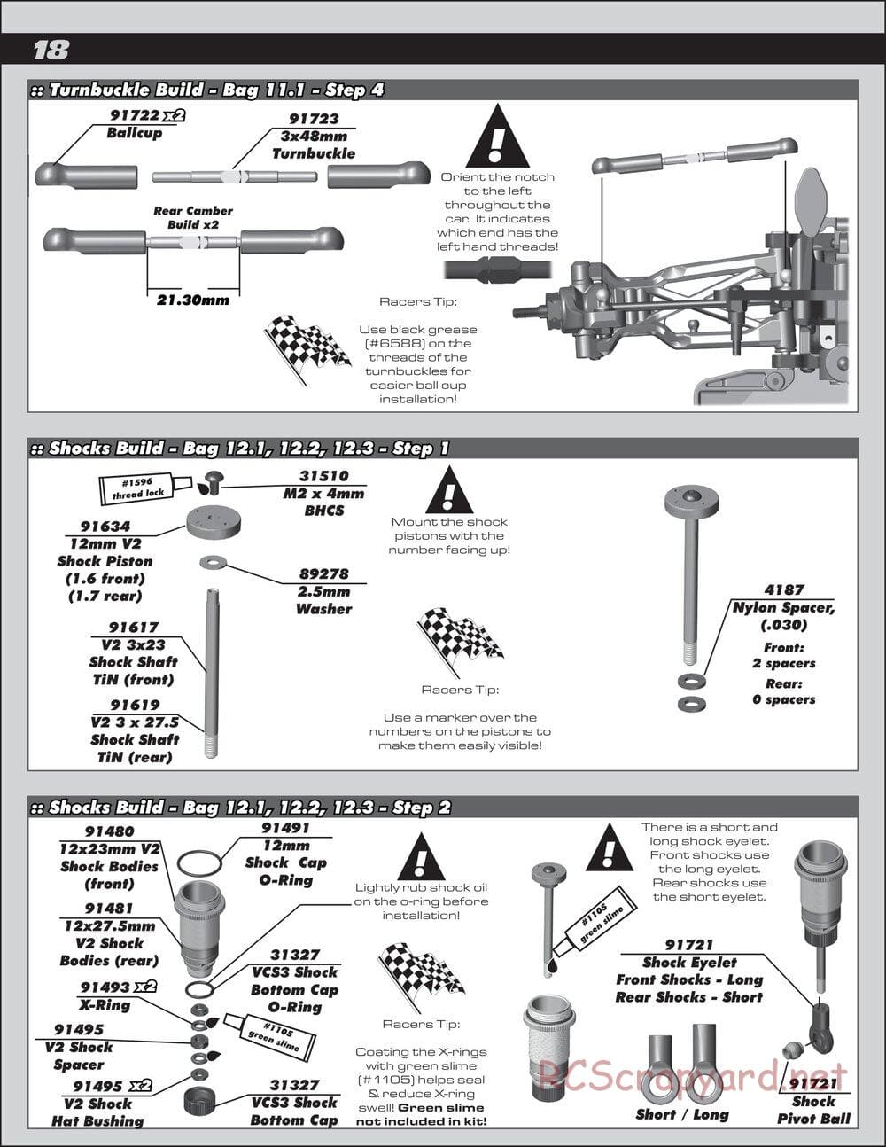 Team Associated - RC10 B64D Team - Manual - Page 18