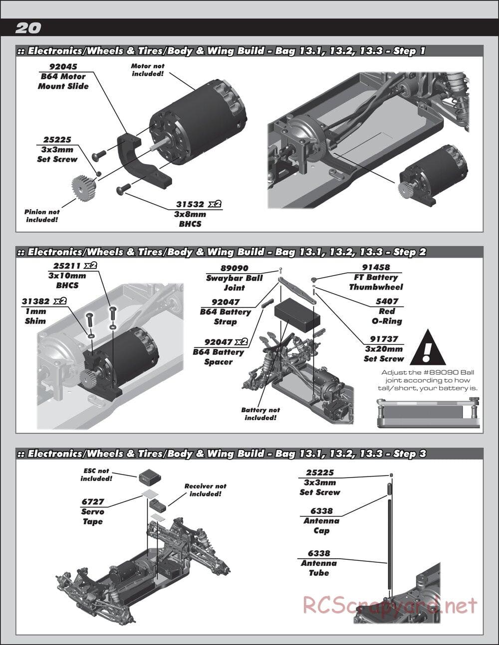 Team Associated - RC10 B64D Team - Manual - Page 20