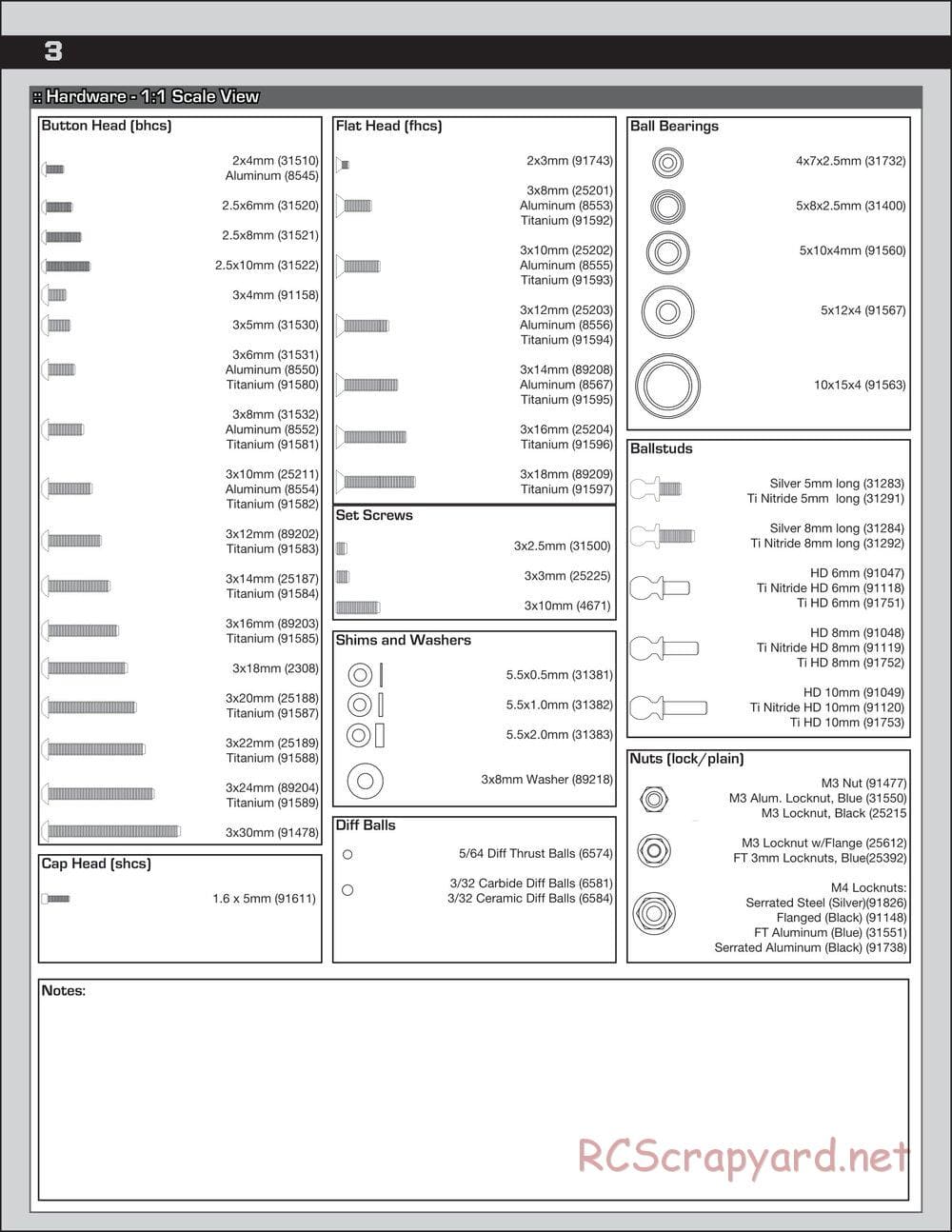 Team Associated - RC10 B74 Team - Manual - Page 3