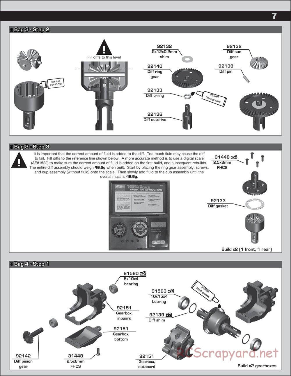 Team Associated - RC10 B74 Team - Manual - Page 7