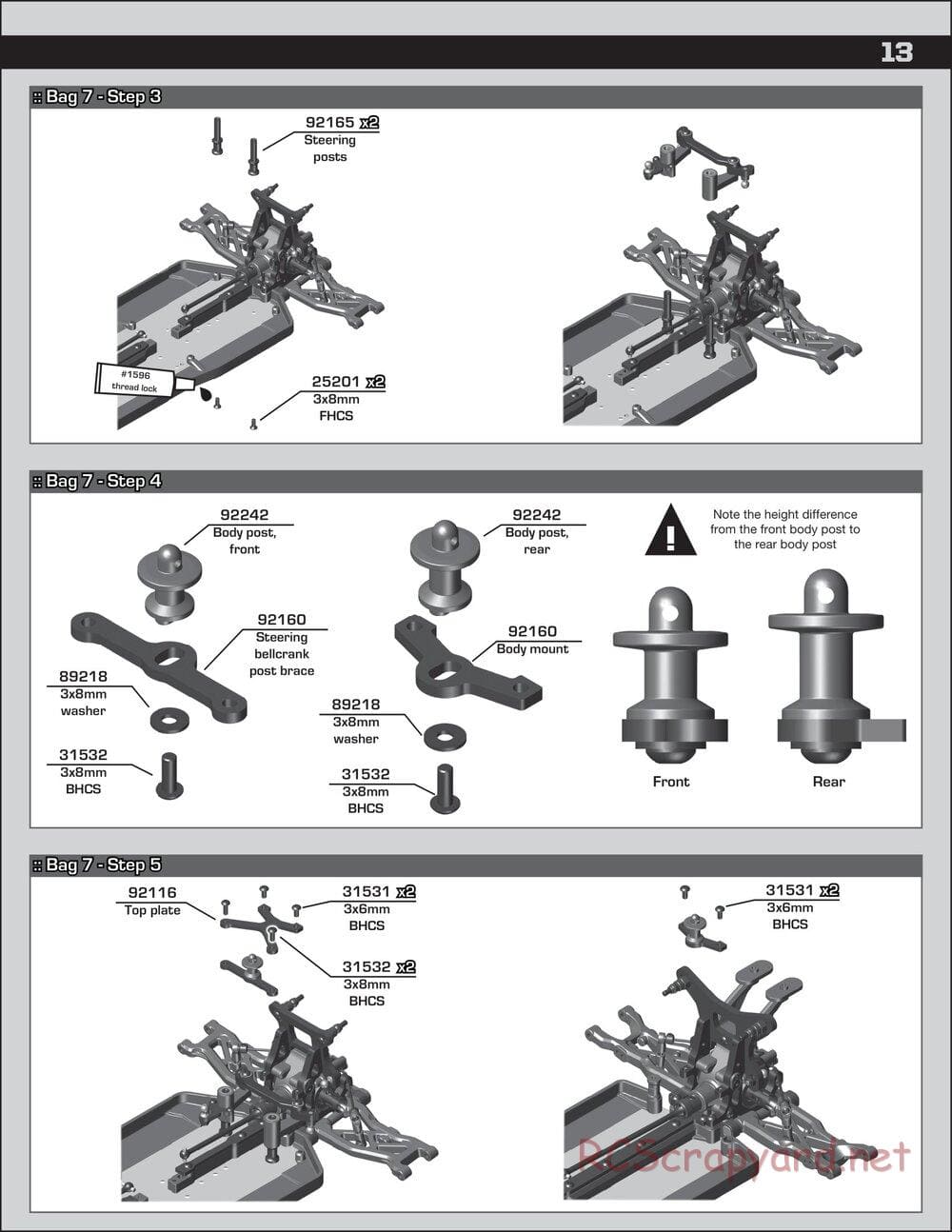 Team Associated - RC10 B74 Team - Manual - Page 13