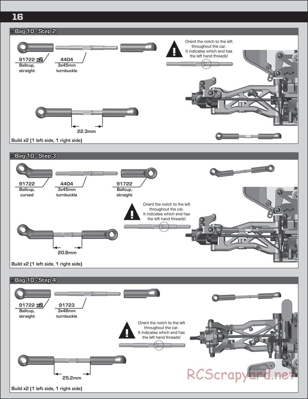 Team Associated - RC10 B74 Team - Manual - Page 16