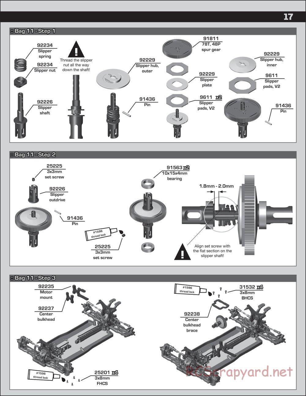 Team Associated - RC10 B74 Team - Manual - Page 17