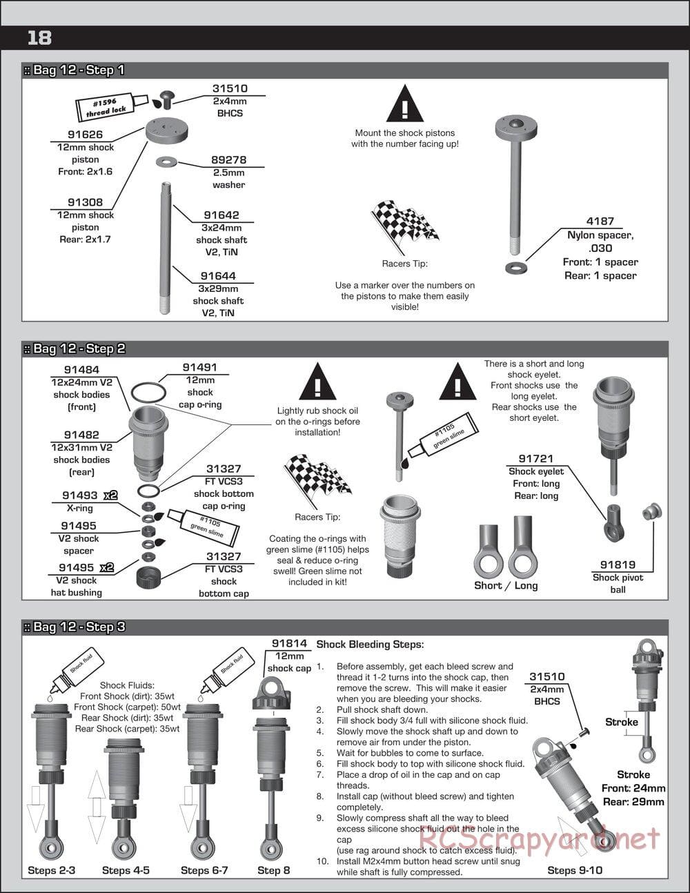 Team Associated - RC10 B74 Team - Manual - Page 18