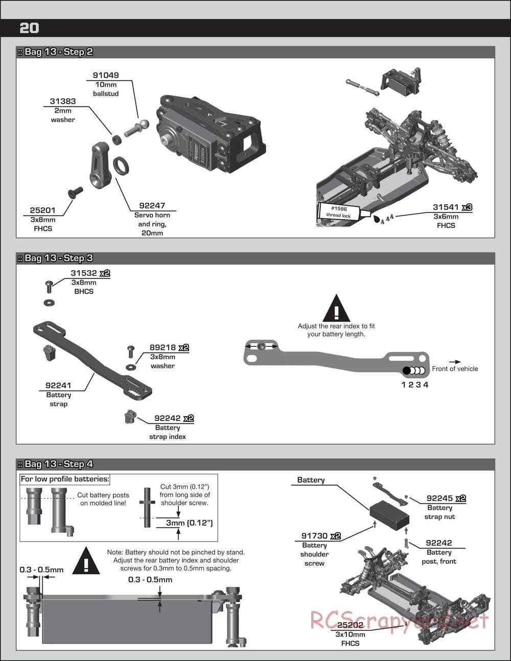 Team Associated - RC10 B74 Team - Manual - Page 20