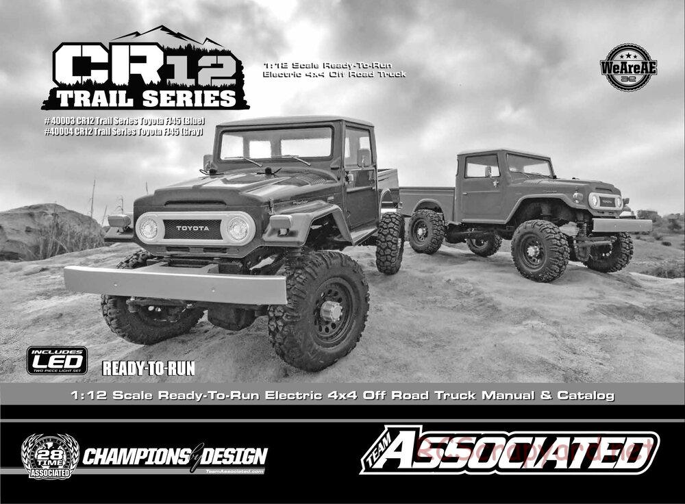 Team Associated - CR12 Toyota FJ45 - Manual - Page 1