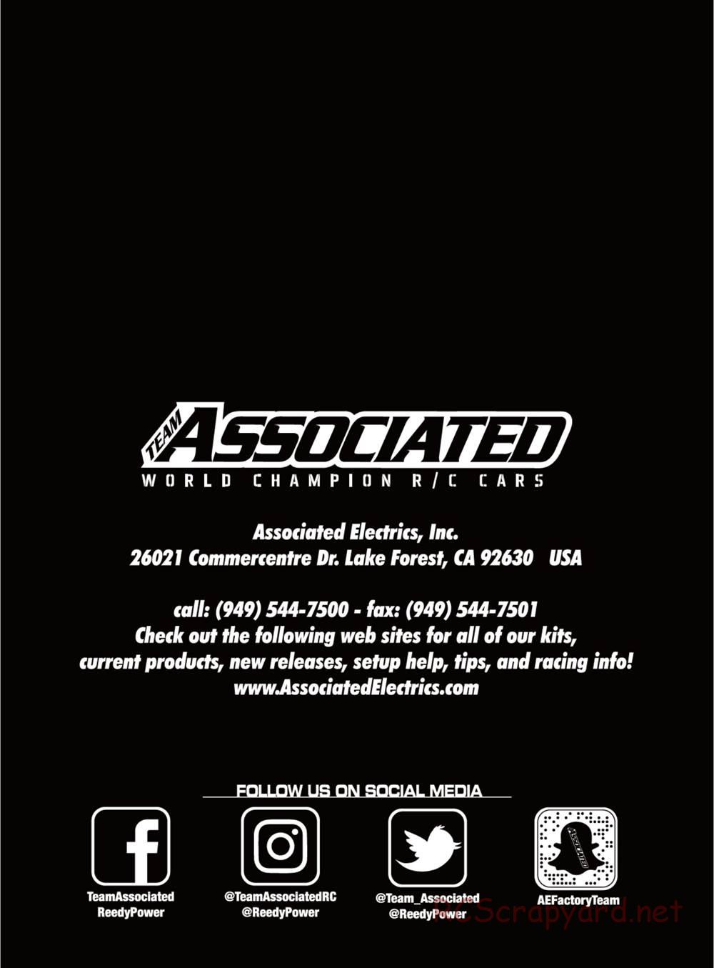 Team Associated - CR12 Tioga Trail Truck - Manual - Page 20