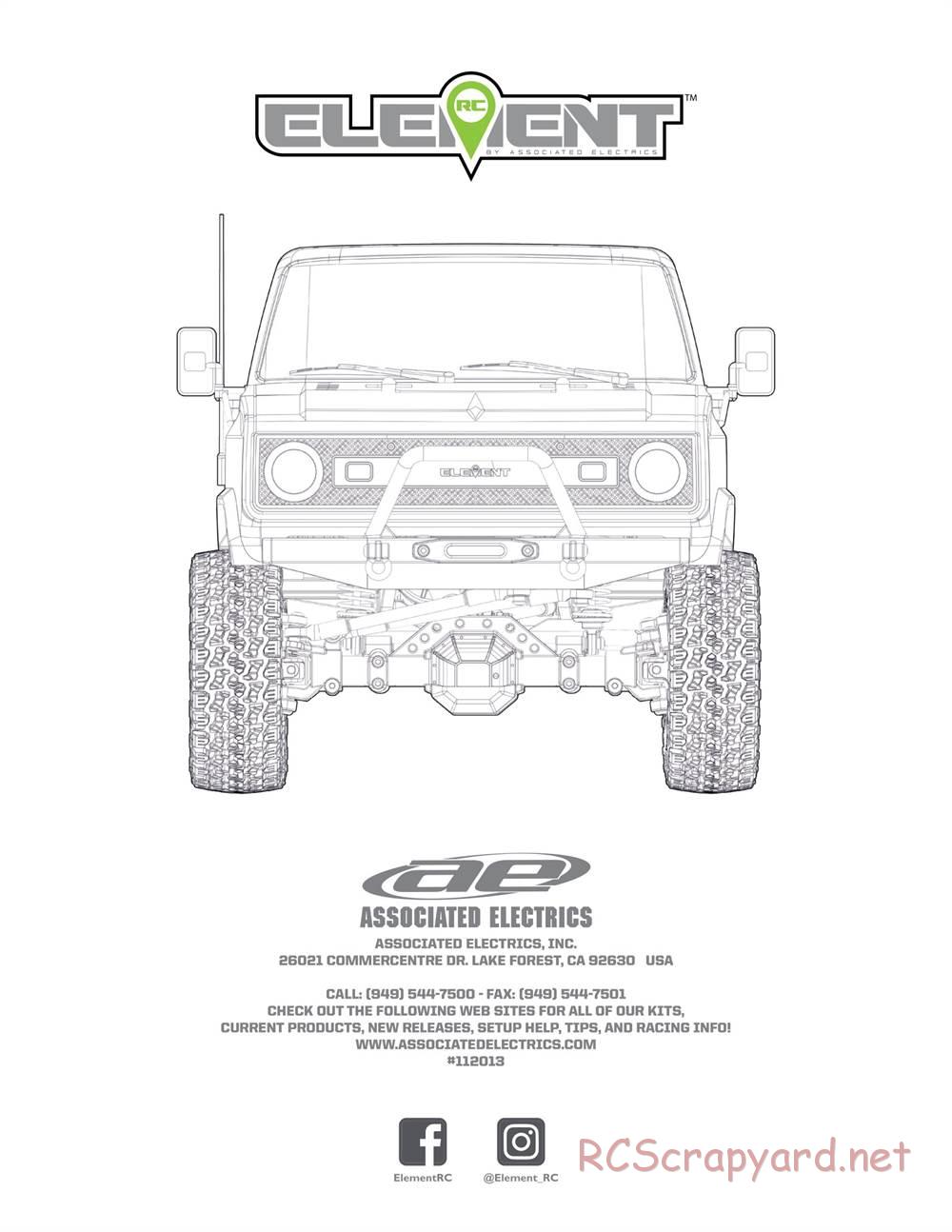 Team Associated - Enduro Trail Truck, Trailwalker - Manual - Page 26