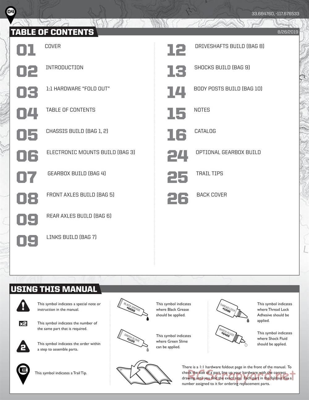 Team Associated - Enduro Trail Truck, Builder's Kit - Manual - Page 4